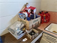 Lot of Assorted Light Bulbs, Plumbing Items, Etc.