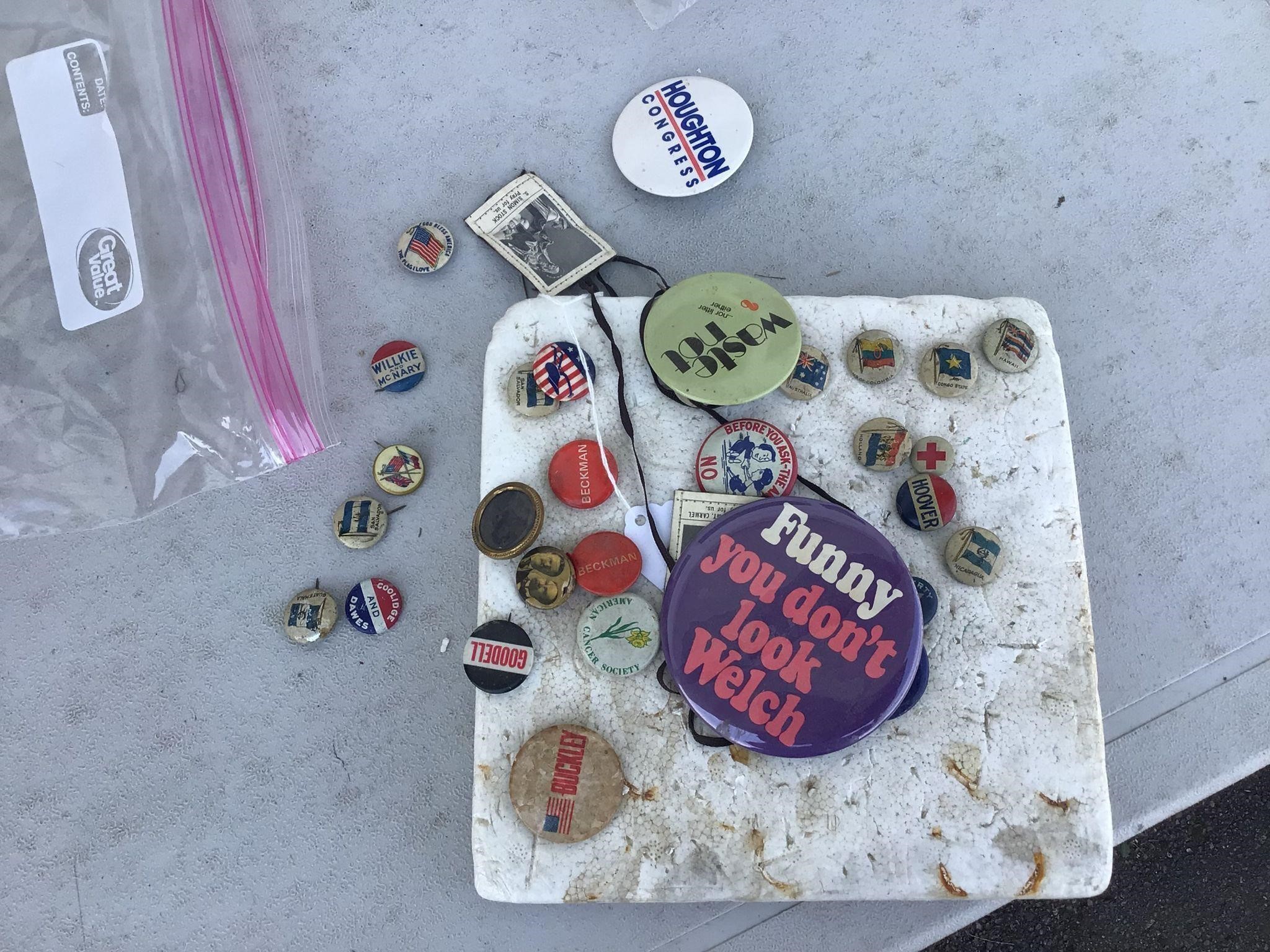 POLITICAL PINS AND MORE