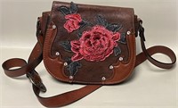 PP -PATRICIA NASH ITALIAN LEATHER ROSE EMBROIDERED