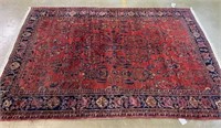 Persian Red Sarouk Wool Handmade Rug