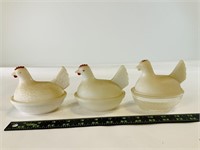 3pcs rooster lid dishes