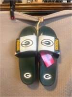 New Green Bay Packers men’s flip flop slides 13-14