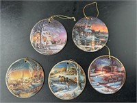 Terry Redlin Christmas Circle Ornaments - The Hadl