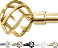 Gold Curtain Rods for Windows 48 to 84 Inch