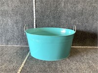 Light Blue Metal Bin