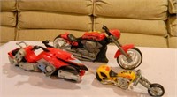 Motorcycle Toys; (3);