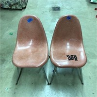 2 60's Chromecraft chairs