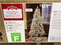 Holiday Time 6.5 ft Pre-Lit Flocked Frisco Pine