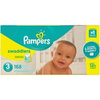 Pampers Swaddlers Diapers sz 3 168 Pack