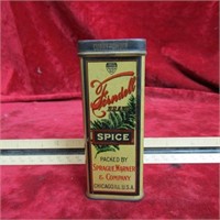 (1)Vintage metal advertising spice tins. FERNDELL