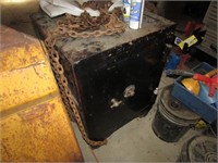 very heavy old metal safe