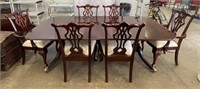 Dining Table with 2 Leaves & Thomasville Chairs