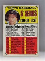 1969 Topps Mantle 5th Series Checklist checked 412
