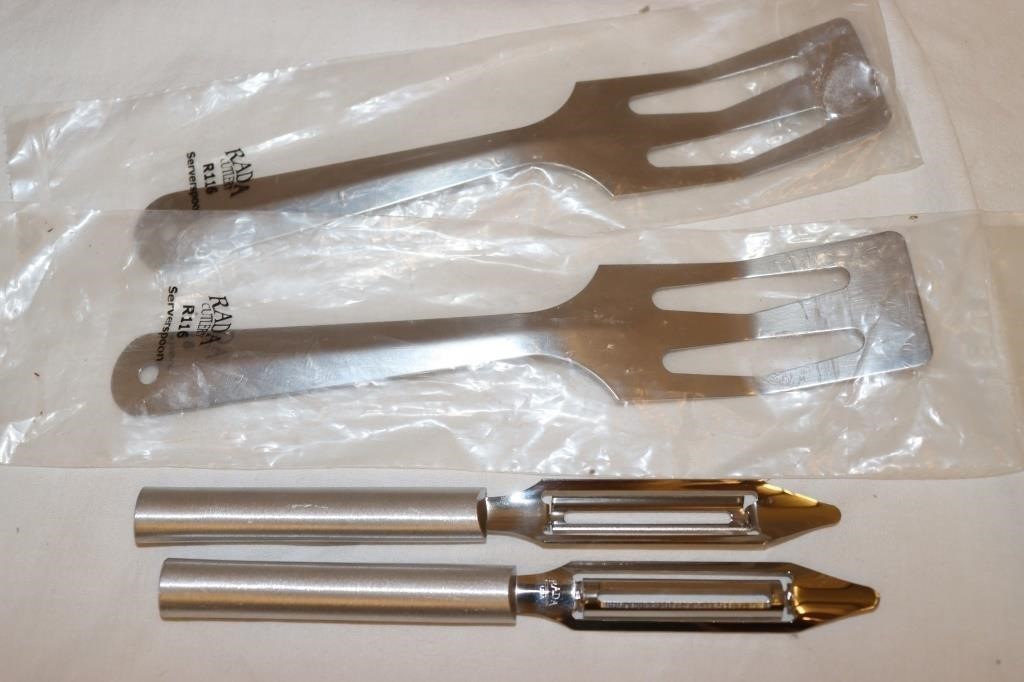 4 Rada Cutlery Utensils: Peelers & Serving Spoons