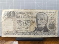 Argentina $50 banknote