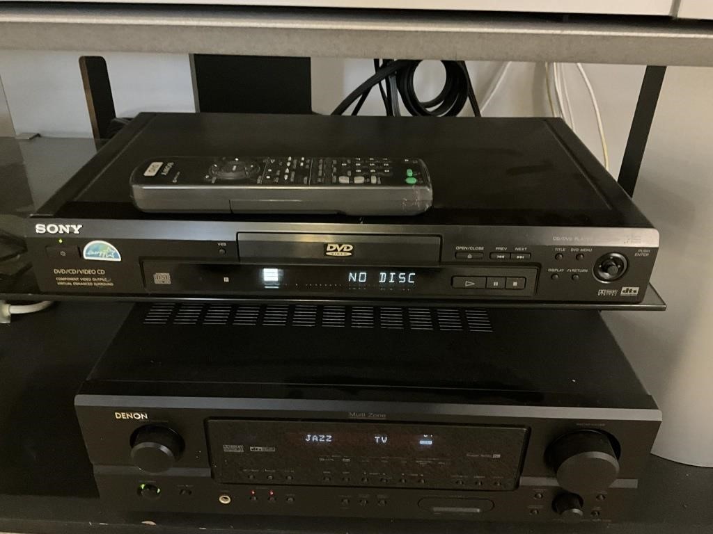 Sony DVD player, Denon receiver