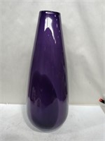 Purple glass vase  16 in