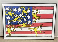 Keith Haring "American Flag" Framed Print