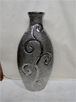 Silvertone vase 16 in tall