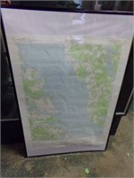 USGS Rappahannock River Map, Urbana, framed