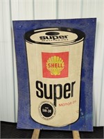 Shell Super Multigrade Cardboard Advertising