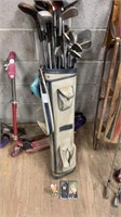 Vintage bold clubs, bag and golf cards