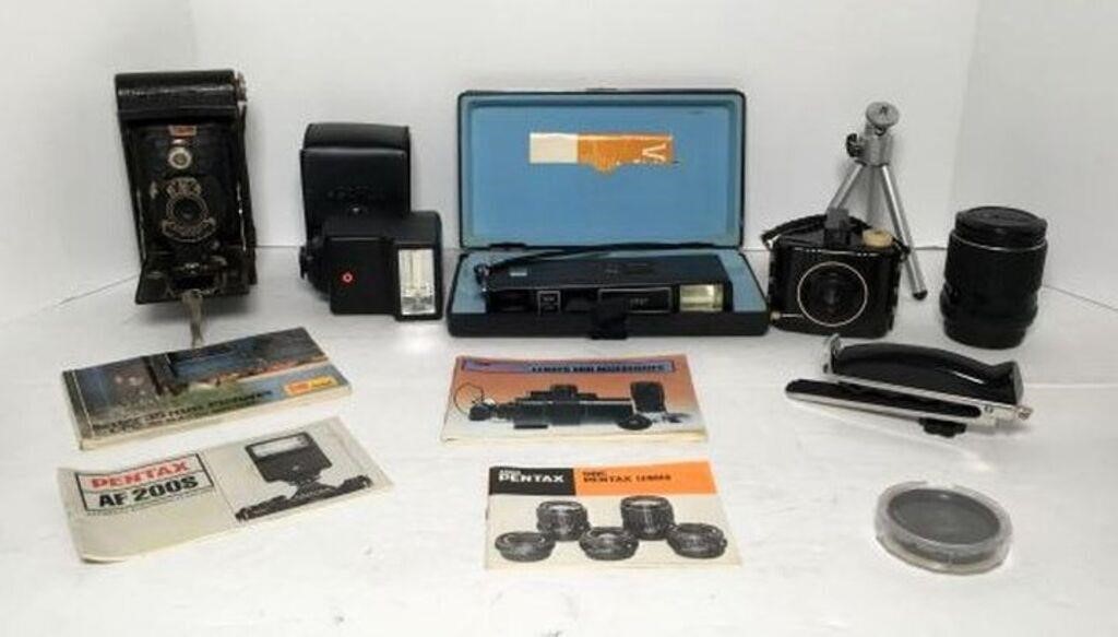 Selection of Antique & Old Tech Cameras