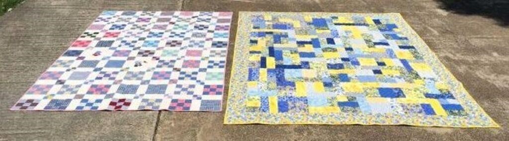 Hand Made Quilts Lot of 2