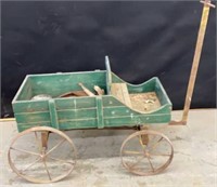 Wood Buggy Porch Decor