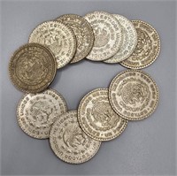 Mexico Silver One Peso Coins Mixed Dates