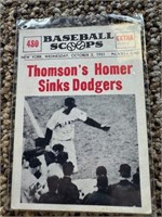 1961 Baseball Scoops #480 Thomson's Homer