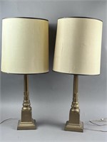 Pair of Vintage Gilded Table Lamps