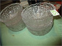 pressed glass bowls .