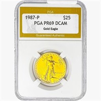 1987-P $25 1/2oz Gold Eagle PGA PR69 DCAM