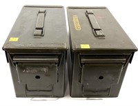 x2- Metal ammunition cans, -x2 cans, Sold by the