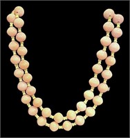 Pretty Pink Bead Two-Strand Necklace