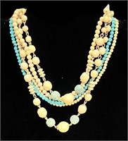 Vintage Multi-Strand Bead Necklace