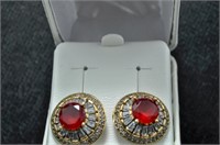 Matching ruby earrings