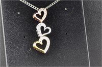 Diamond anniversary heart necklace