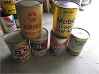 6 advertising oil cans