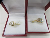 2 LADIES FASHION RINGS (8 * 8.25)