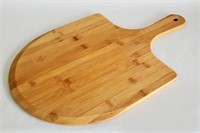 WOOD PIZZA CUTTING BOARD, SERVING TRAY w/ HANDLE