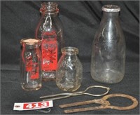 Sullivan Dairy & Bordens milk bottles