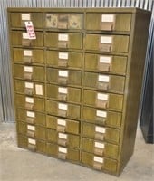 27-drawer metal parts/storage cabinet
