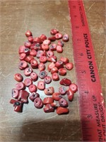 Bag of Red Moroccan Coral Beads