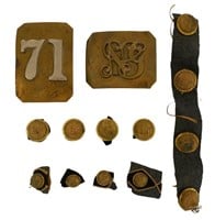 1880s 71st New York Buckles & Buttons Group
