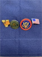 Presidential flag victory pin lot