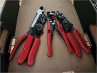 TRAY OF MAC ELECTRICAL TOOLS, PLIERS, MISC