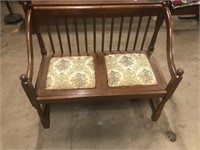 35 inch tall 2 seater bench