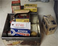 Small tin full of miscellaneous ammunition: